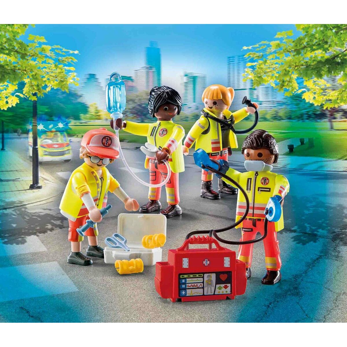 Playset Playmobil 71244 City Life Rescue Team 25 Delar-Leksaker och spel, Dockor och actionfigurer-Playmobil-peaceofhome.se