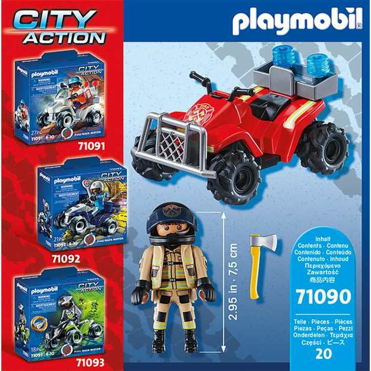 Playset Playmobil City Action Firefighters - Speed Quad 71090-Leksaker och spel, Dockor och actionfigurer-Playmobil-peaceofhome.se
