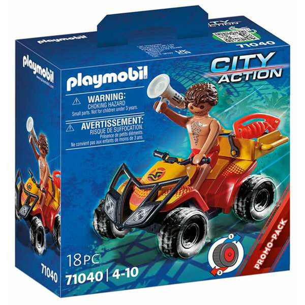Playset Playmobil City Action Rescue Quad 18 Delar 71040-Leksaker och spel, Dockor och actionfigurer-Playmobil-peaceofhome.se
