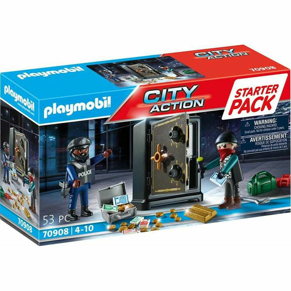 Playset Playmobil City Action Starter Pack Safe 70908-Leksaker och spel, Dockor och actionfigurer-Playmobil-peaceofhome.se