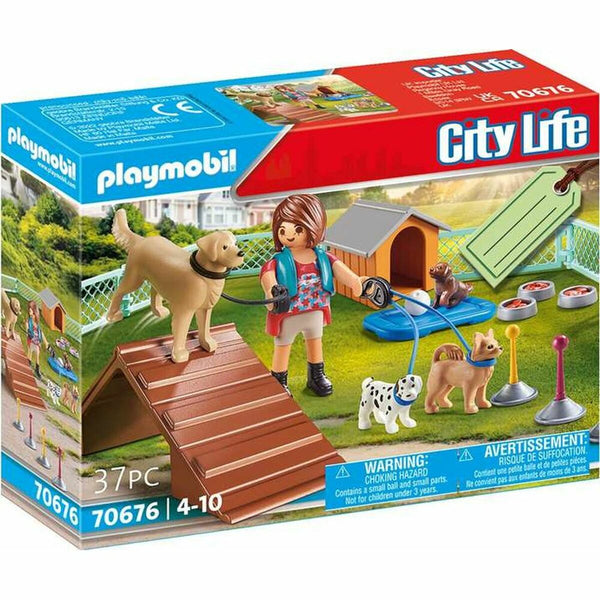 Playset Playmobil City Life Hund Träning 70676 (37 pcs)-Leksaker och spel, Dockor och actionfigurer-Playmobil-peaceofhome.se