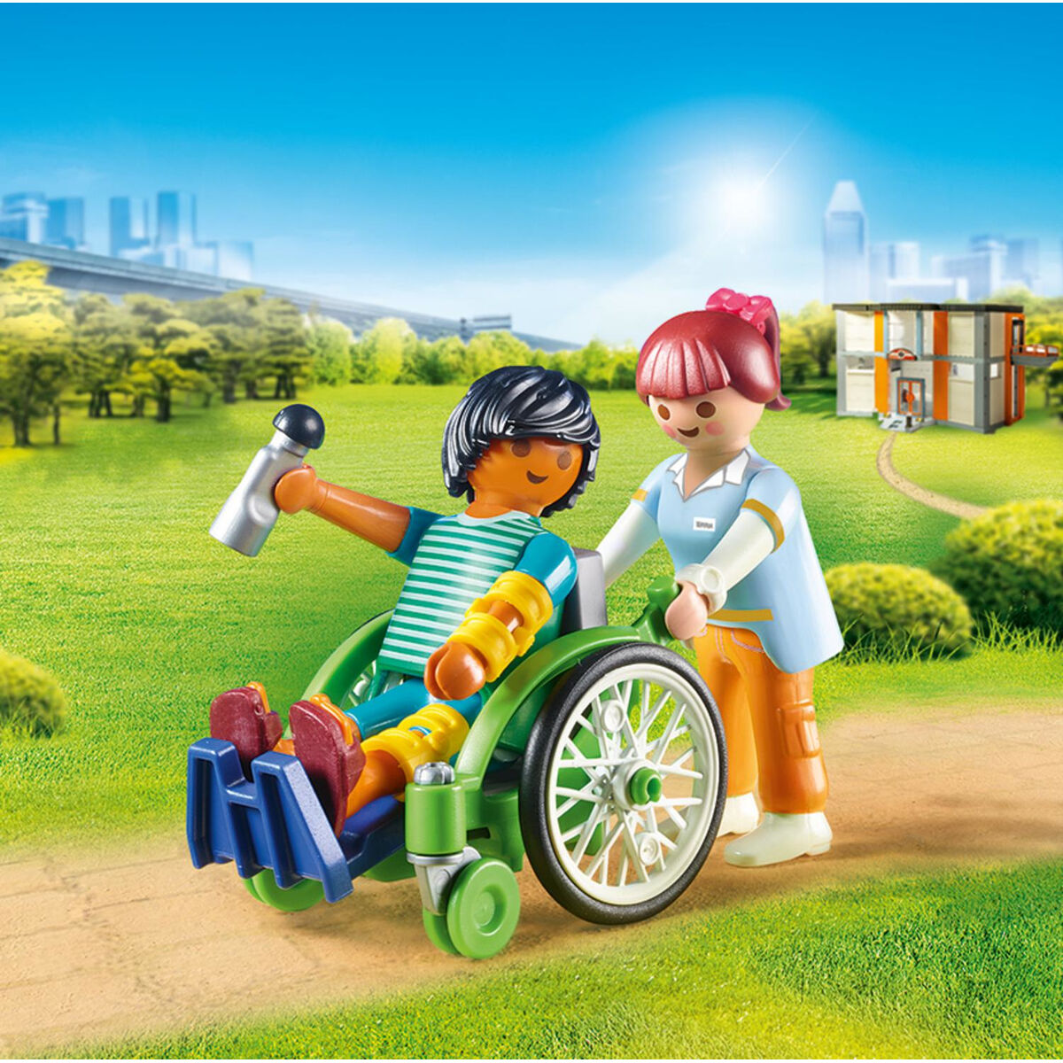 Playset Playmobil City Life Patient in Wheelchair 20 Delar-Leksaker och spel, Dockor och actionfigurer-Playmobil-peaceofhome.se