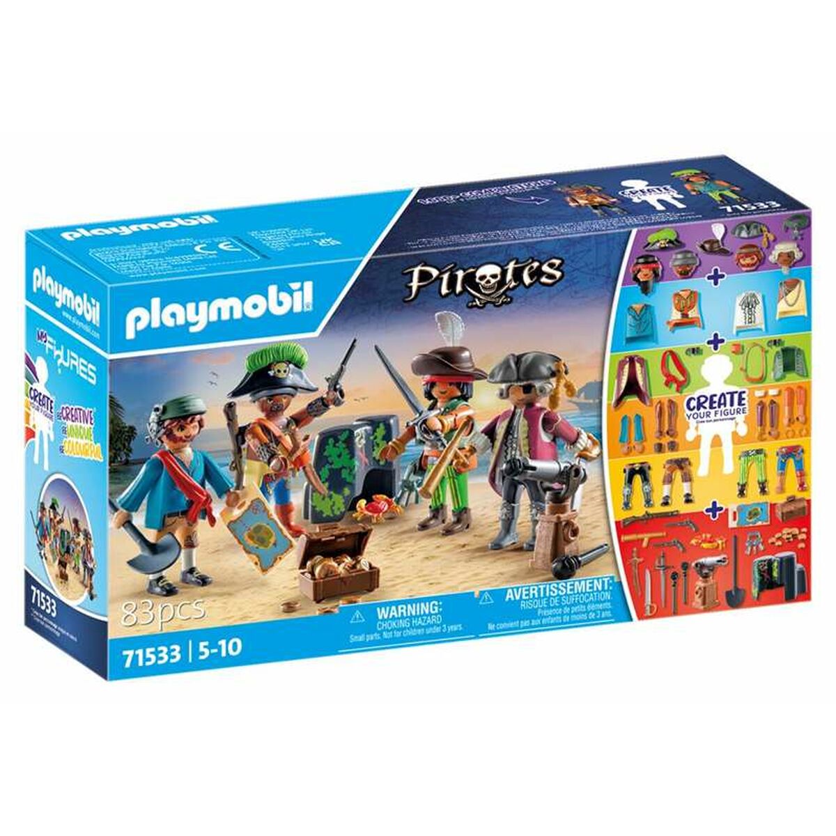 Playset Playmobil Pirates 71533 83 Delar-Leksaker och spel, Dockor och actionfigurer-Playmobil-peaceofhome.se