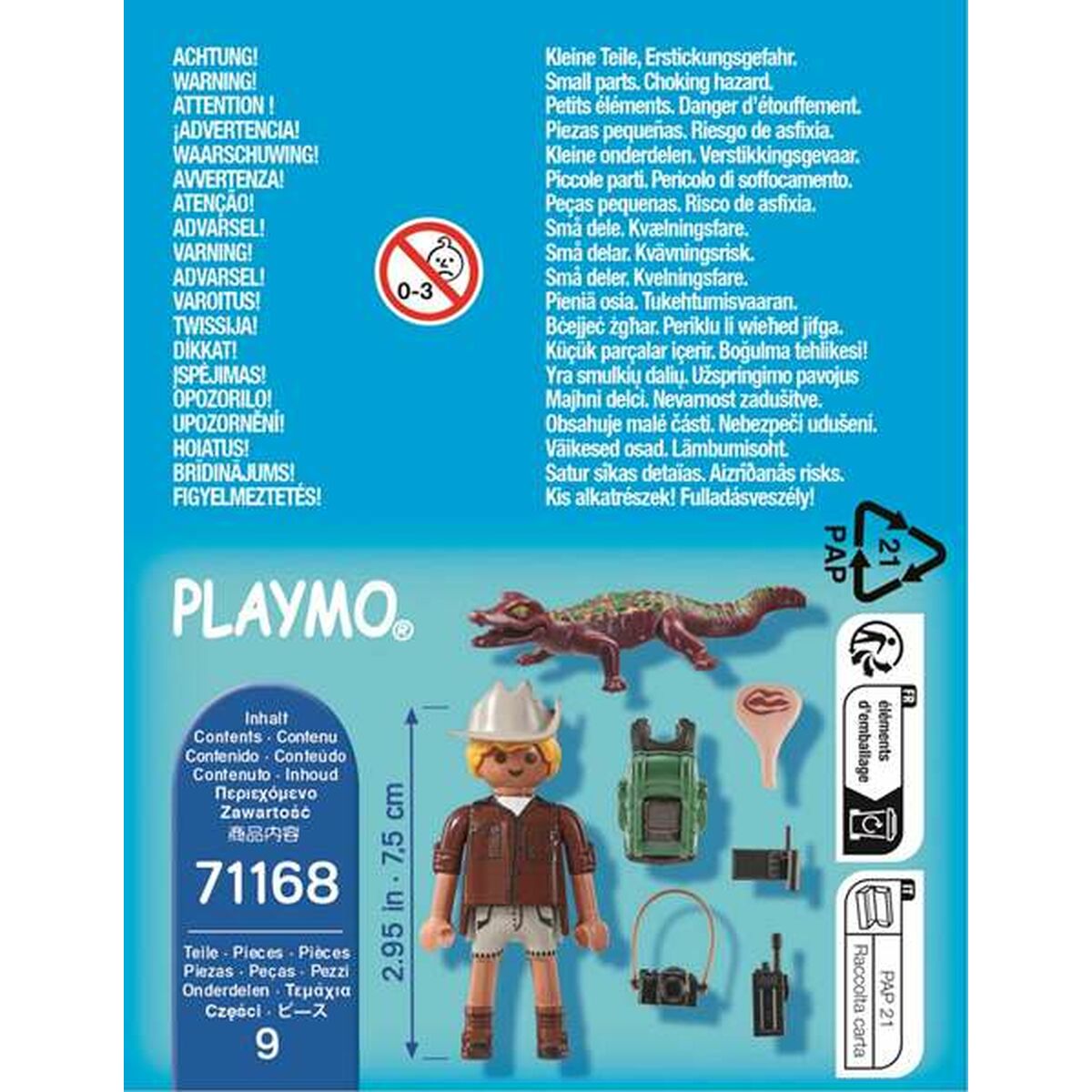 Playset Playmobil Special Plus: Researcher with Alligator 71168 9 Delar-Leksaker och spel, Dockor och actionfigurer-Playmobil-peaceofhome.se