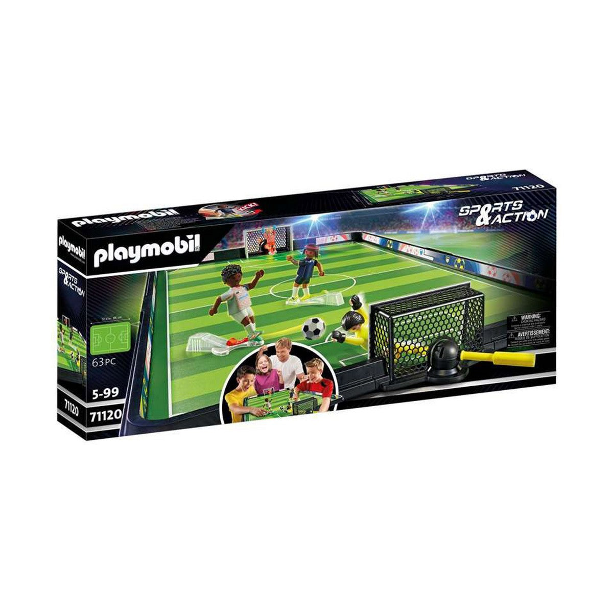 Playset Playmobil Sports & Action Football Pitch 63 Delar 71120-Leksaker och spel, Dockor och actionfigurer-Playmobil-peaceofhome.se