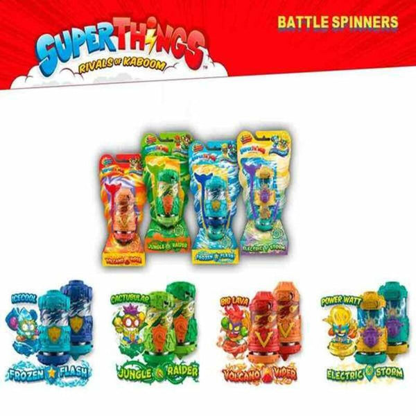 Playset SuperThings Battle Spinners 15,3 x 7 x 24,5 cm-Leksaker och spel, Dockor och actionfigurer-SuperThings-peaceofhome.se