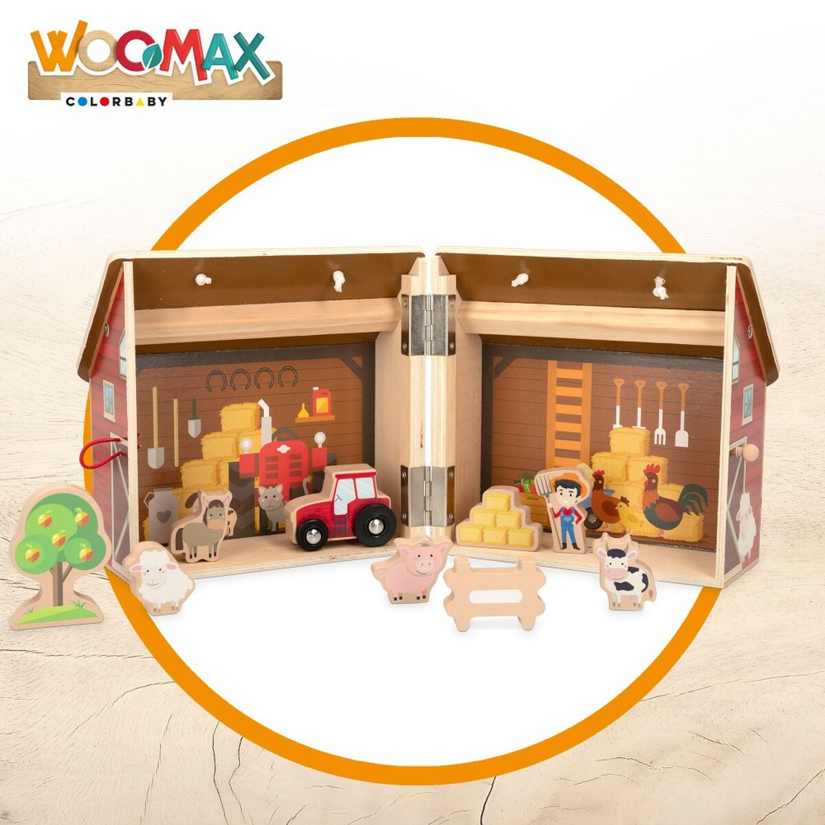 Playset Woomax Bondgård 9 Delar 4 antal 19 x 18 x 19 cm-Leksaker och spel, Dockor och actionfigurer-Woomax-peaceofhome.se
