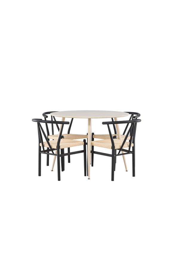 Plaza Matbord med Alfons Matstol-GR Dining Set-Venture Home-peaceofhome.se