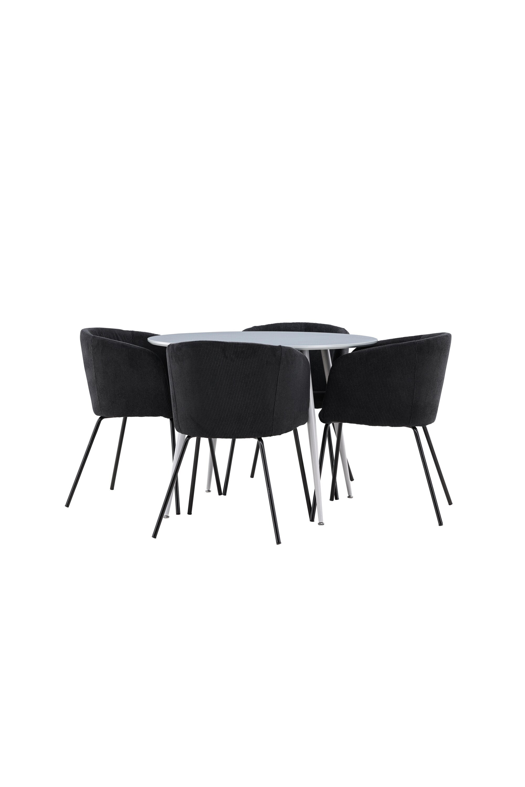 Plaza Matbord med Berit Matstol-GR Dining Set-Venture Home-peaceofhome.se