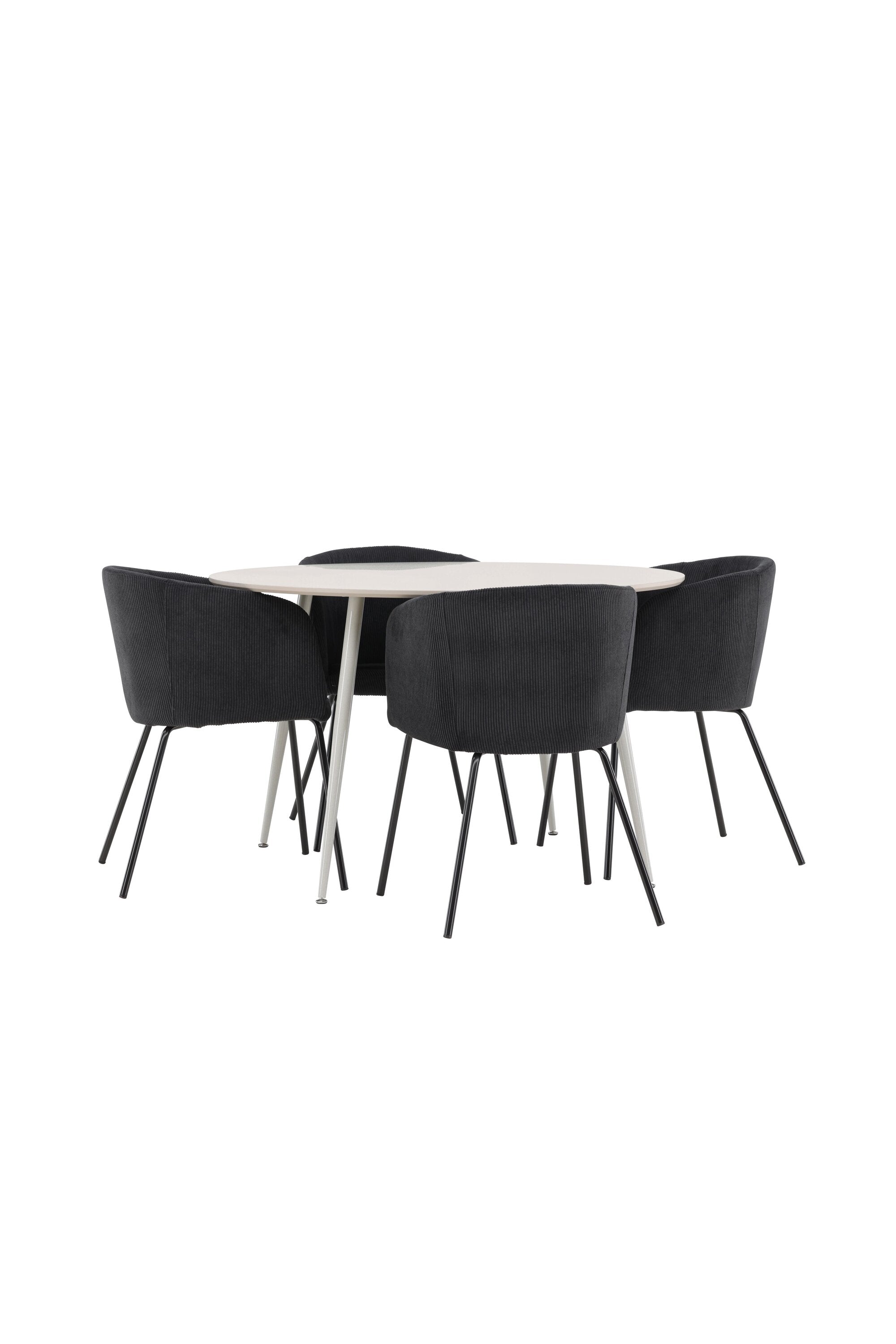 Plaza Matbord med Berit Matstol-GR Dining Set-Venture Home-peaceofhome.se