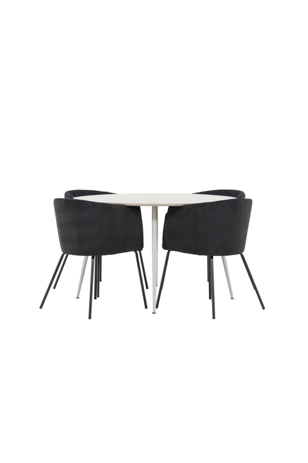 Plaza Matbord med Berit Matstol-GR Dining Set-Venture Home-peaceofhome.se