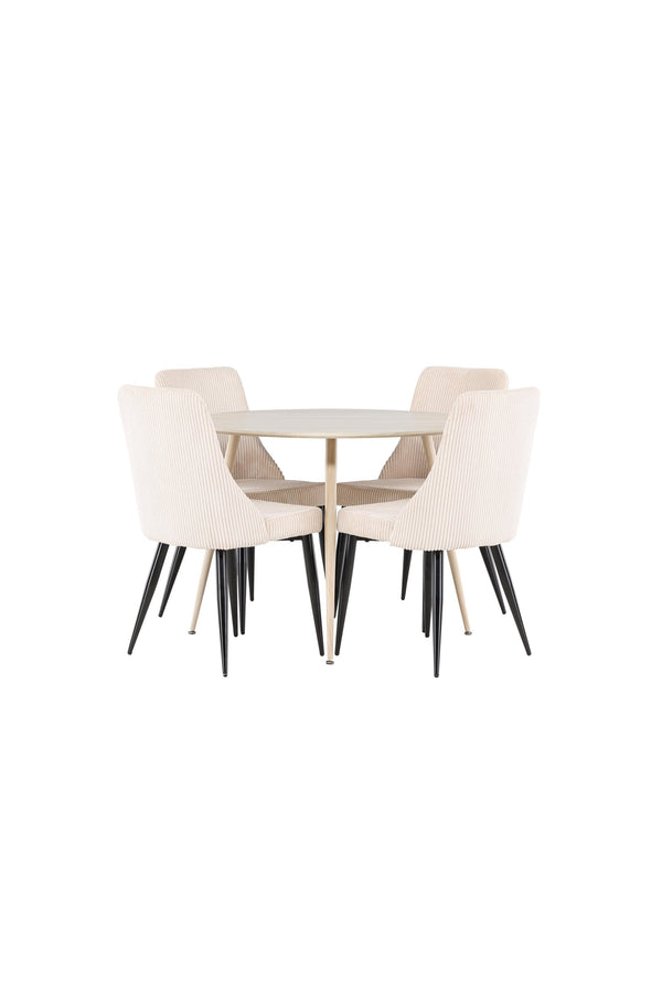 Plaza Matbord med Leone Matstol-GR Dining Set-Venture Home-peaceofhome.se