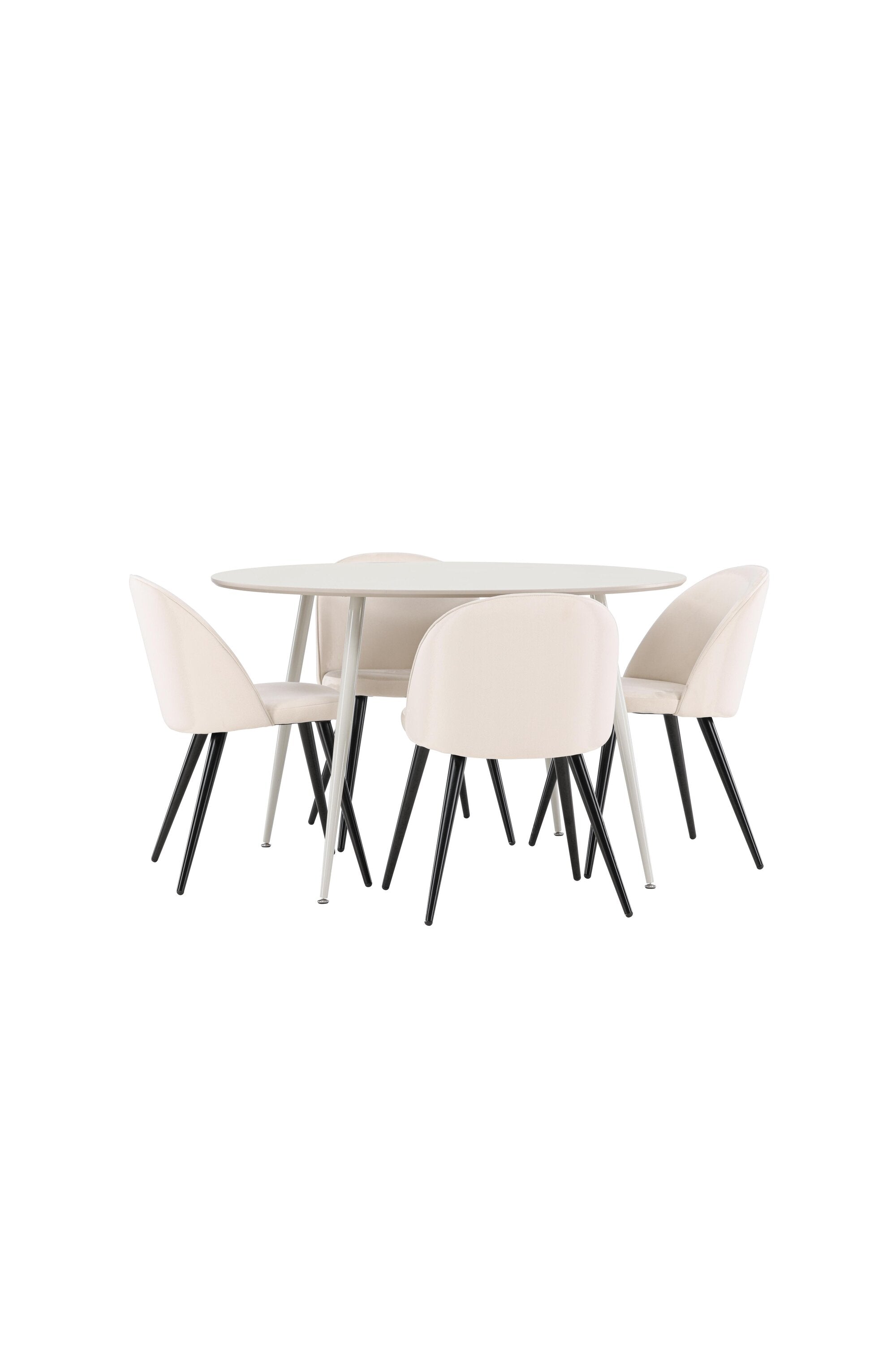 Plaza Matbord med Velvet Matstol-GR Dining Set-Venture Home-peaceofhome.se