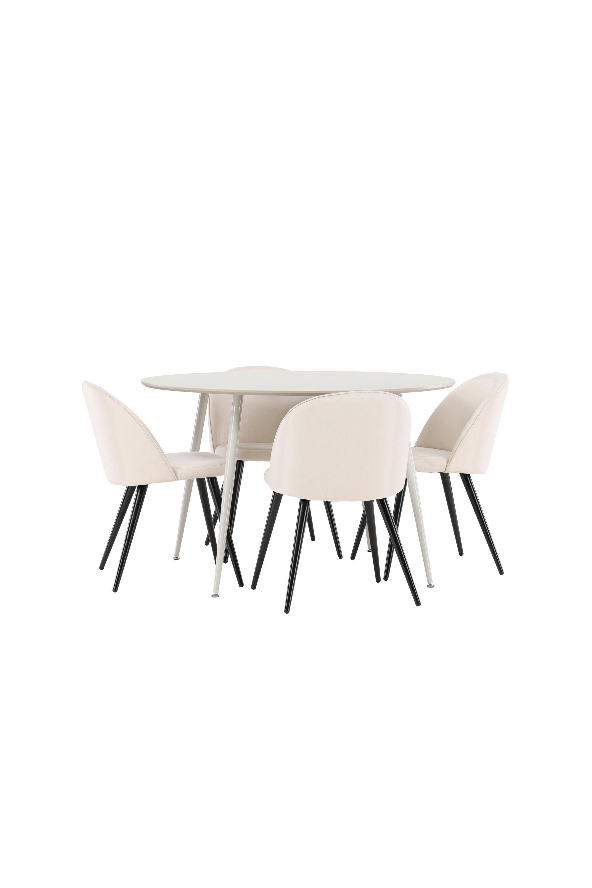 Plaza Matbord med Velvet Matstol-GR Dining Set-Venture Home-peaceofhome.se