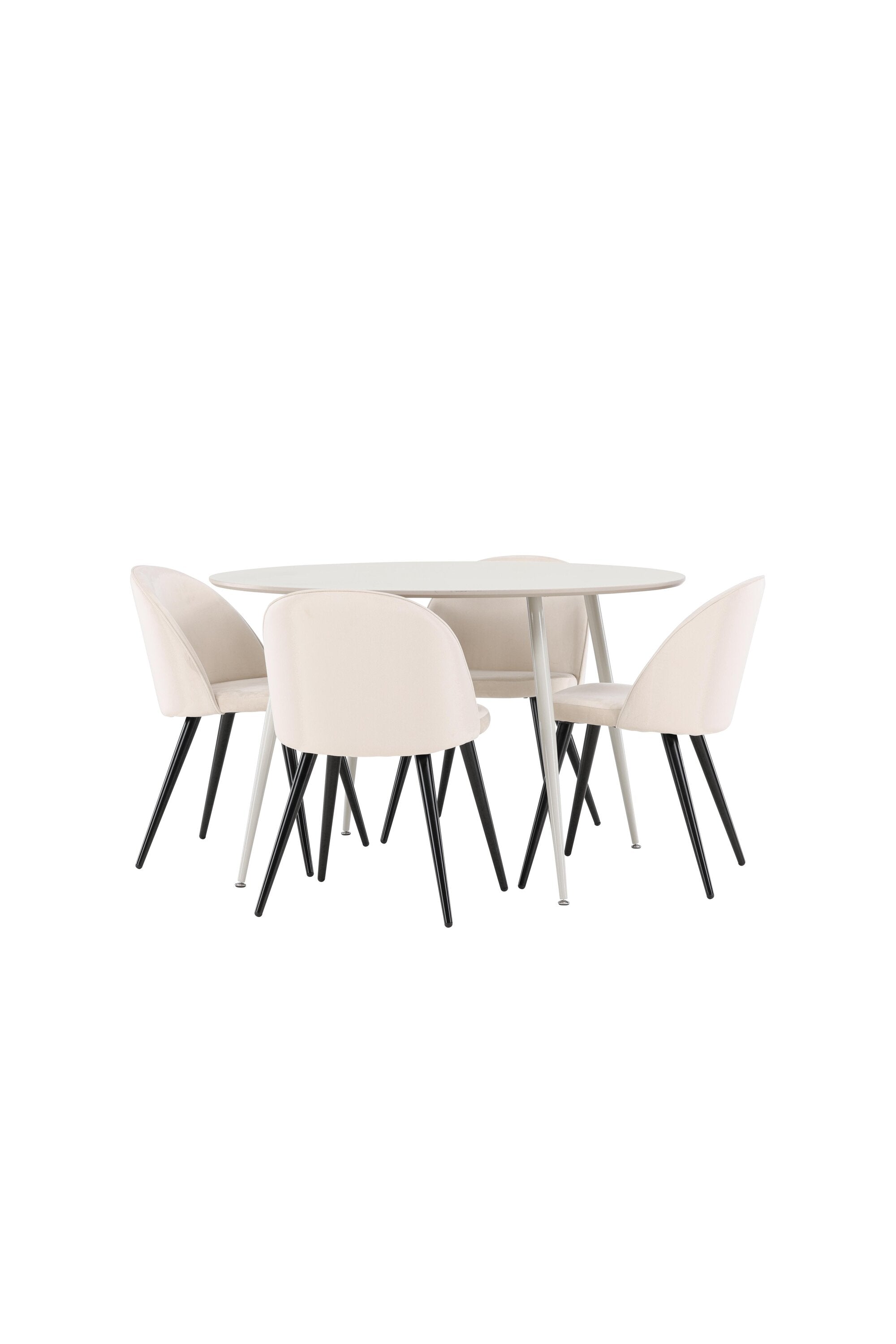 Plaza Matbord med Velvet Matstol-GR Dining Set-Venture Home-peaceofhome.se