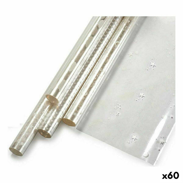 Presentpapper FLOR7X5STR FLOR7X5STR Vit Transparent 70 x 500 cm Tryck (60 antal)-Kontor och Kontorsmaterial, Pappersprodukter för kontoret-BigBuy Home-peaceofhome.se