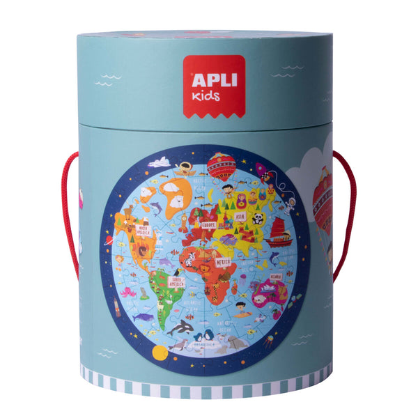 Pussel Apli World Map Rund 48 Delar 50 cm-Leksaker och spel, Pussel och hjärngrupper-Apli-peaceofhome.se