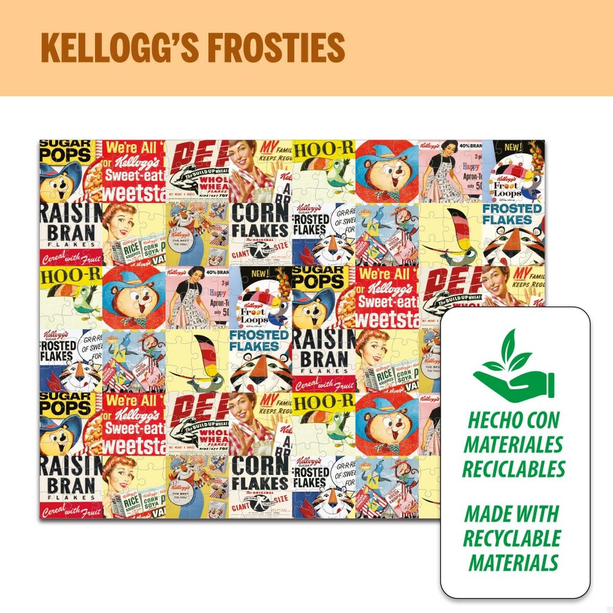 Pussel Colorbaby Kellogg's Frosties 300 Delar 6 antal 60 x 45 x 0,1 cm-Leksaker och spel, Pussel och hjärngrupper-Colorbaby-peaceofhome.se