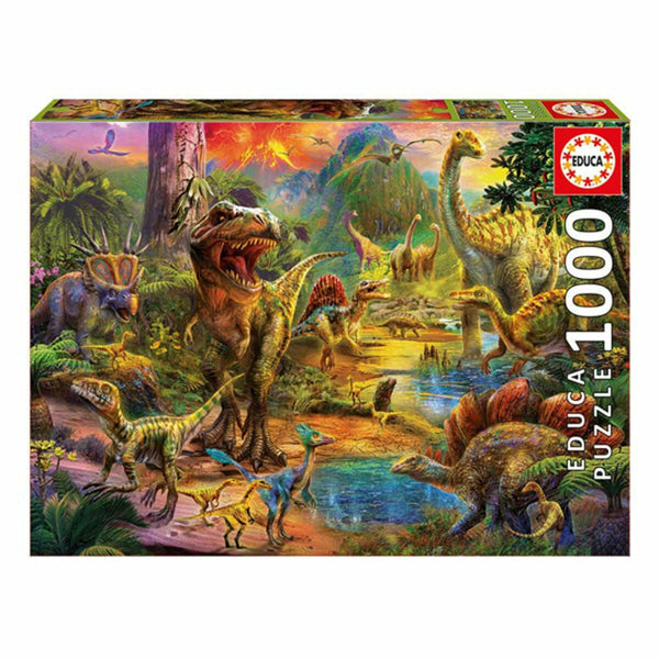 Pussel Dinosaur Land Educa 17655 (1000 pcs)-Leksaker och spel, Pussel och hjärngrupper-Educa-peaceofhome.se