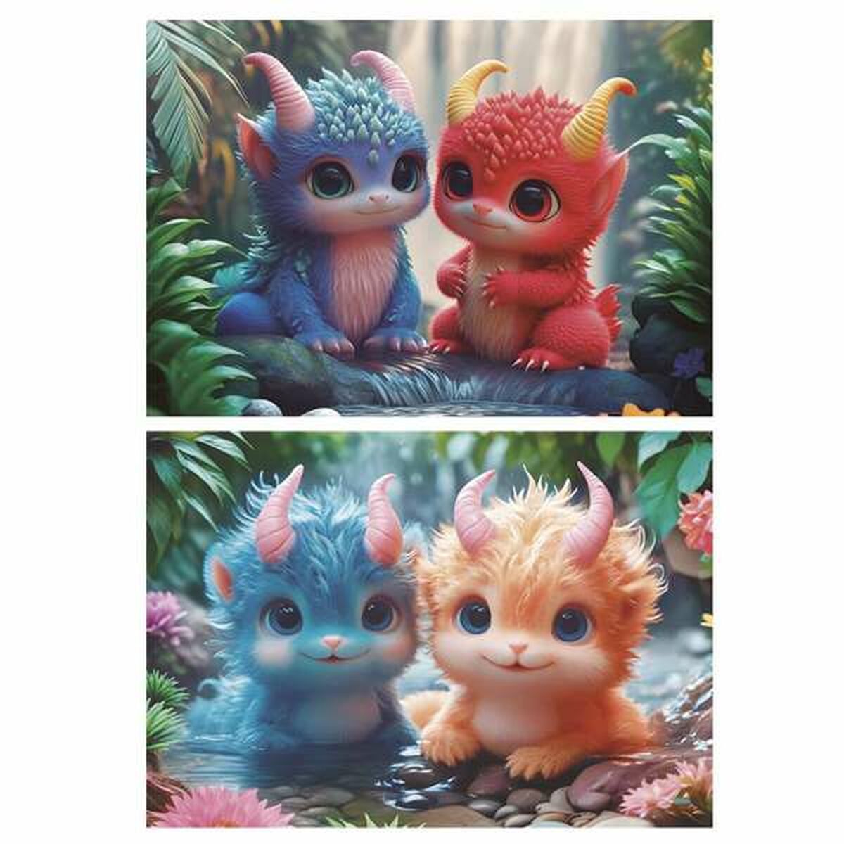 Pussel Educa Adorable Monsters 100 Delar (2 antal)-Leksaker och spel, Pussel och hjärngrupper-Educa-peaceofhome.se