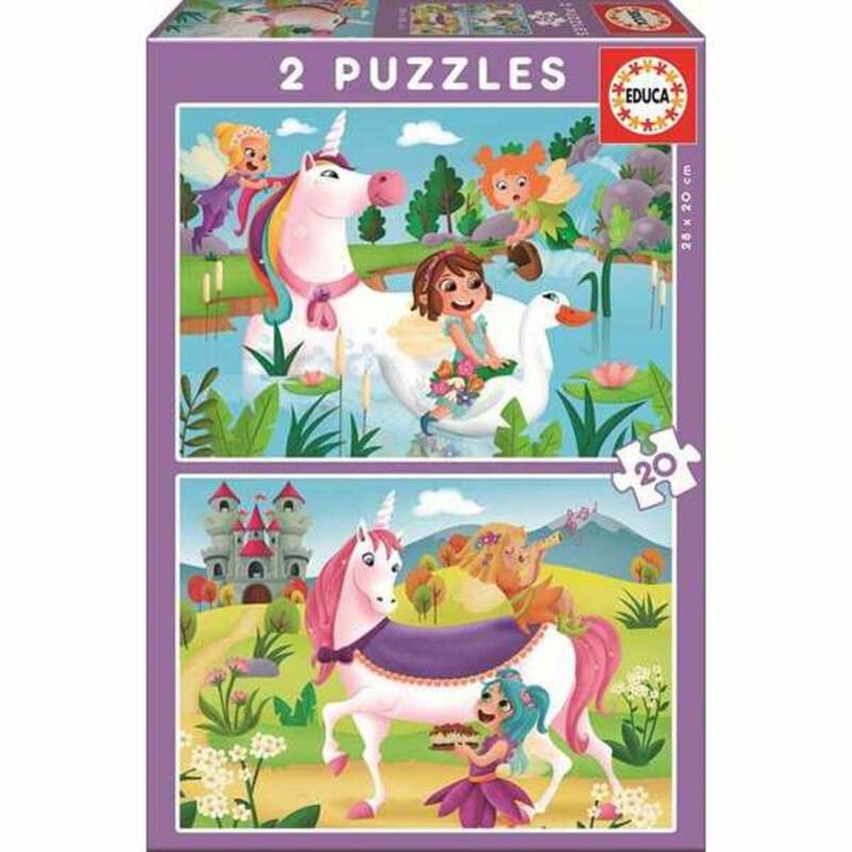 Pussel Educa Unicorns and Fairies (40 pcs)-Leksaker och spel, Pussel och hjärngrupper-Educa-peaceofhome.se