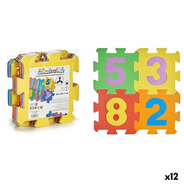 Pusselmatta Multicolour Siffror Eva-gummi (12 antal)-Bebis, Aktiviteter och underhållning-Pincello-peaceofhome.se