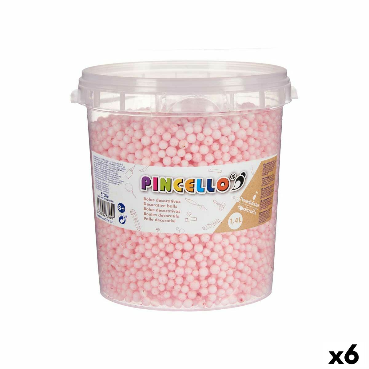 Pysselmaterial Pincello POLIESPAN-RS POLIESPAN-RS 13,5 x 14 x 14,5 cm Bollar 6 antal-Leksaker och spel, Kreativa aktiviteter-Pincello-peaceofhome.se