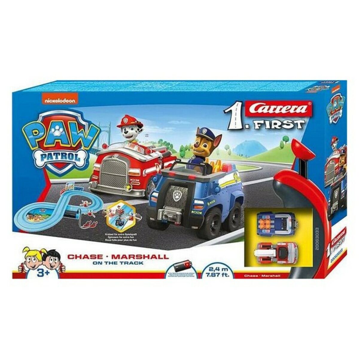 Racerbana Chase y Marshall The Paw Patrol 369-3033 Blå (2,4 m)-Leksaker och spel, Fordon-The Paw Patrol-peaceofhome.se