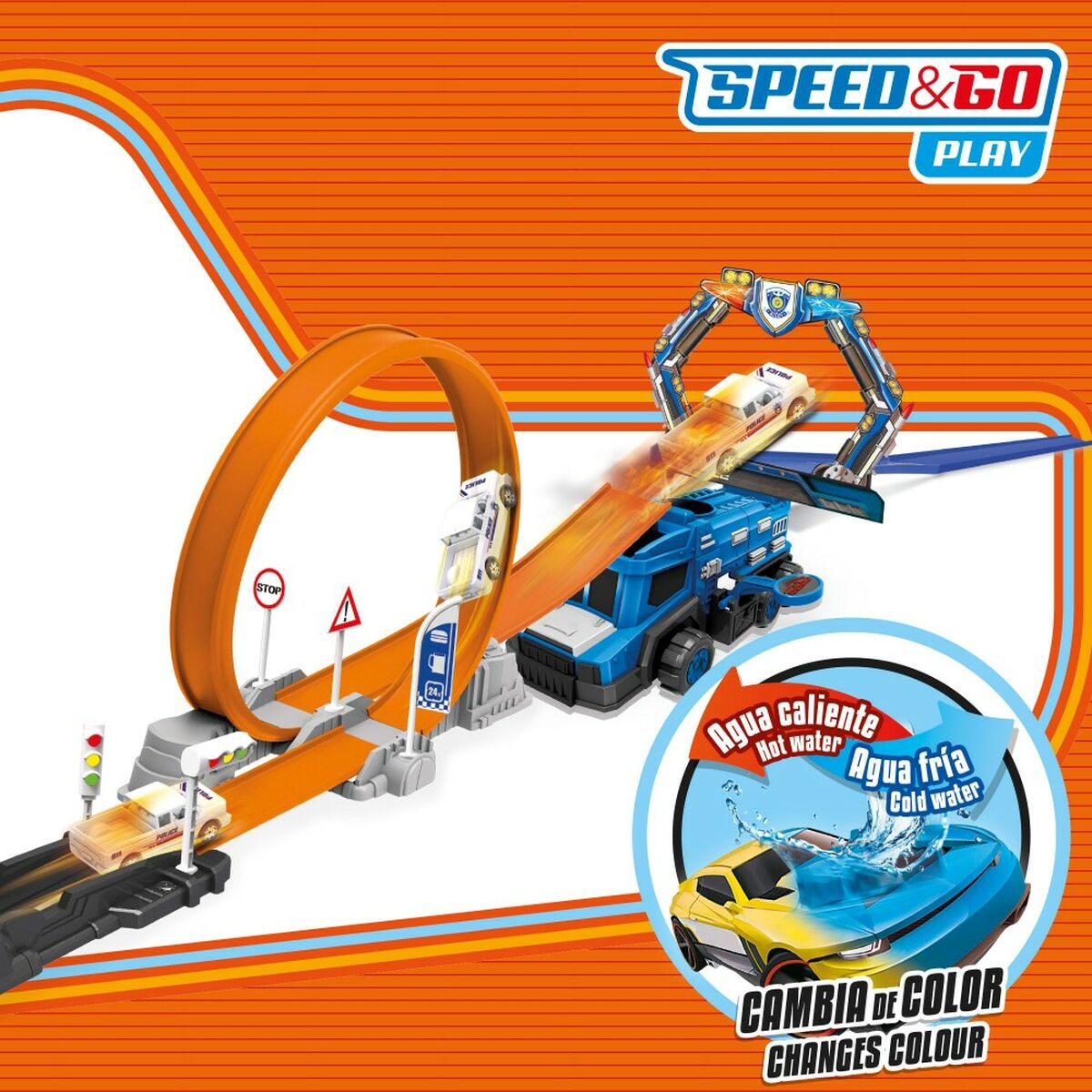 Racerbana Speed & Go 4 antal 124 x 20,5 x 14 cm-Leksaker och spel, Fordon-Speed & Go-peaceofhome.se
