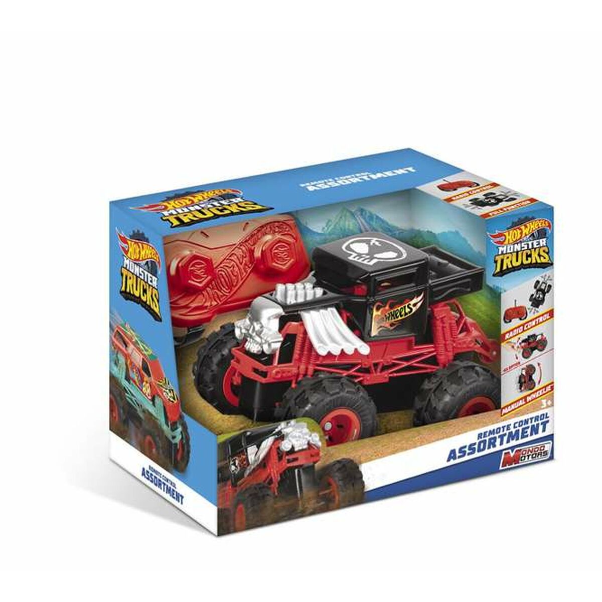 Radiostyrd bil Hot Wheels mini Monster Truck 1:28 14,5 x 9,2 x 9 cm-Leksaker och spel, Fordon-Hot Wheels-peaceofhome.se