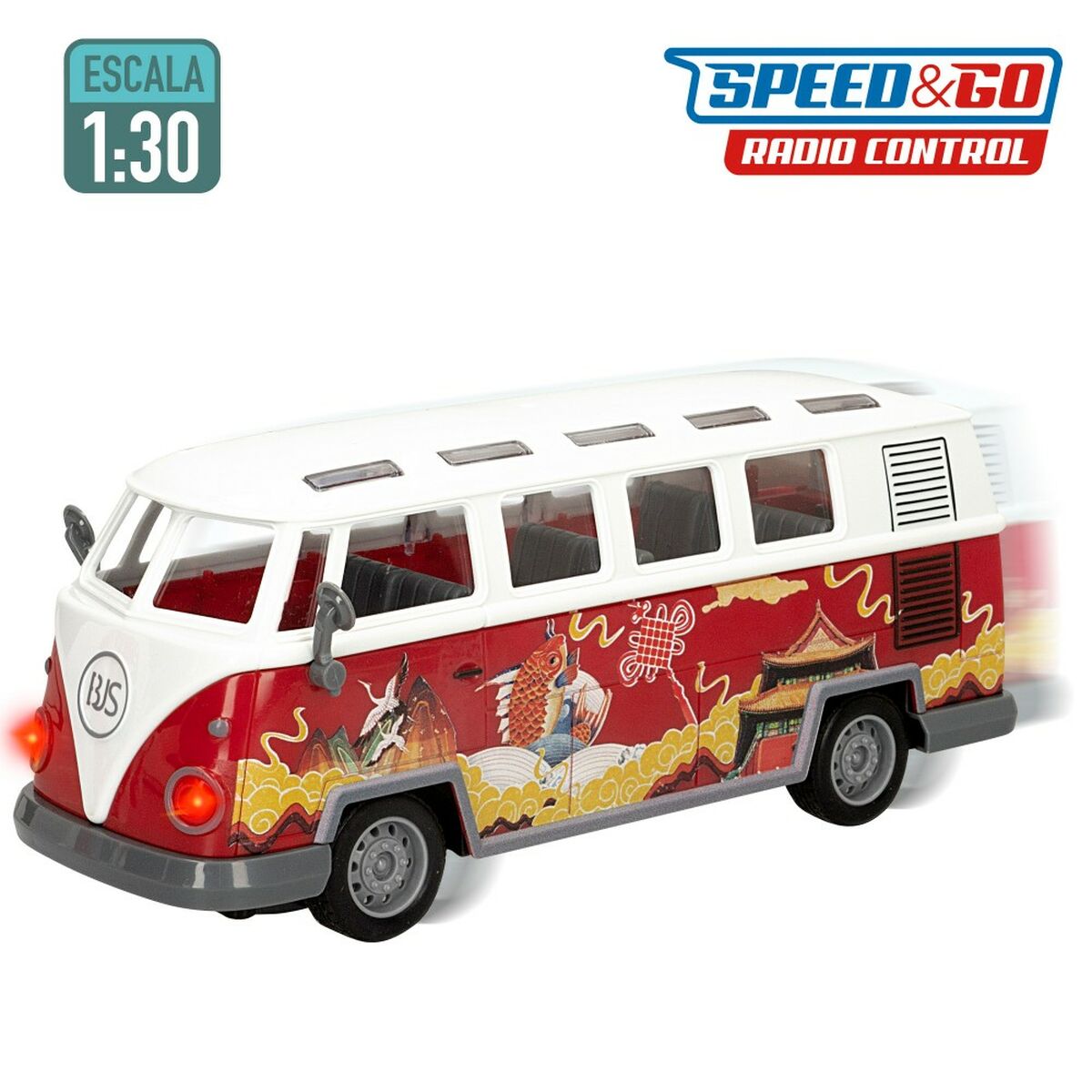 Radiostyrd bil Speed & Go 1:30 23 x 9,5 x 9,5 cm Buss 4 antal-Leksaker och spel, Fordon-Speed & Go-peaceofhome.se