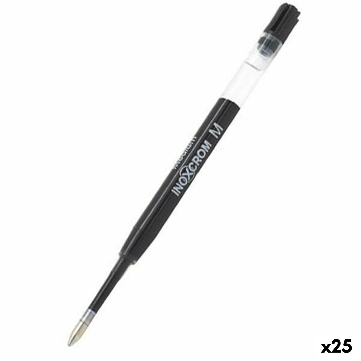 Refill för kulspetspenna Inoxcrom M Svart 1 mm (25 antal)-Kontor och Kontorsmaterial, Kulspetspennor, pennor och skrivverktyg-Inoxcrom-peaceofhome.se