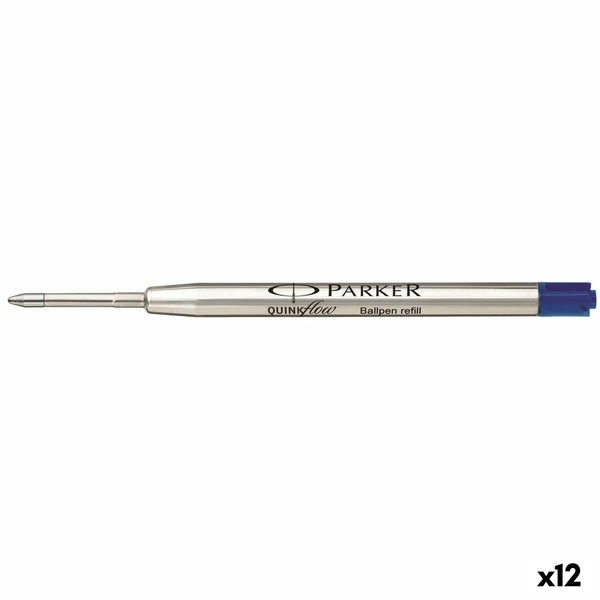 Refill för kulspetspenna Parker Quink Flow Blå (12 antal)-Kontor och Kontorsmaterial, Kulspetspennor, pennor och skrivverktyg-Parker-peaceofhome.se
