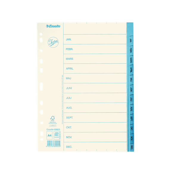 Register Esselte Jopa A4 Jan - Dec-Kontorsmaterial-Klevrings Sverige-peaceofhome.se