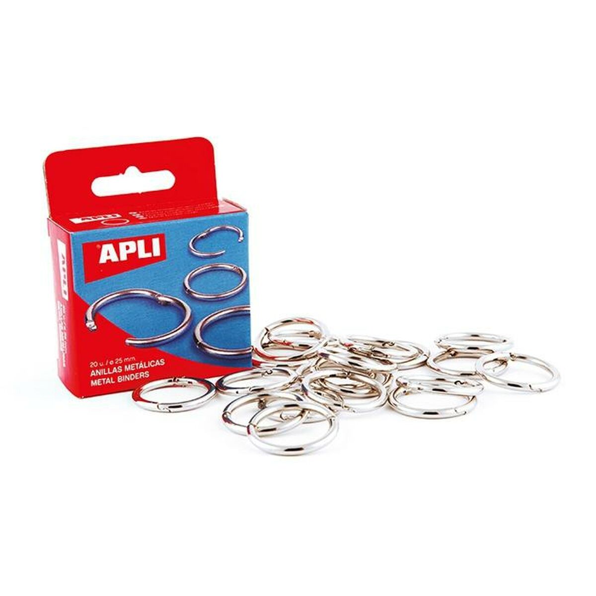 Ringar Apli Silvrig 51 mm Bindande (10 antal)-Kontor och Kontorsmaterial, Kontorsmaterial-Apli-peaceofhome.se