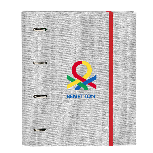 Ringpärm Benetton Pop Grå (27 x 32 x 3.5 cm)-Kontor och Kontorsmaterial, Kontorsmaterial-Benetton-peaceofhome.se