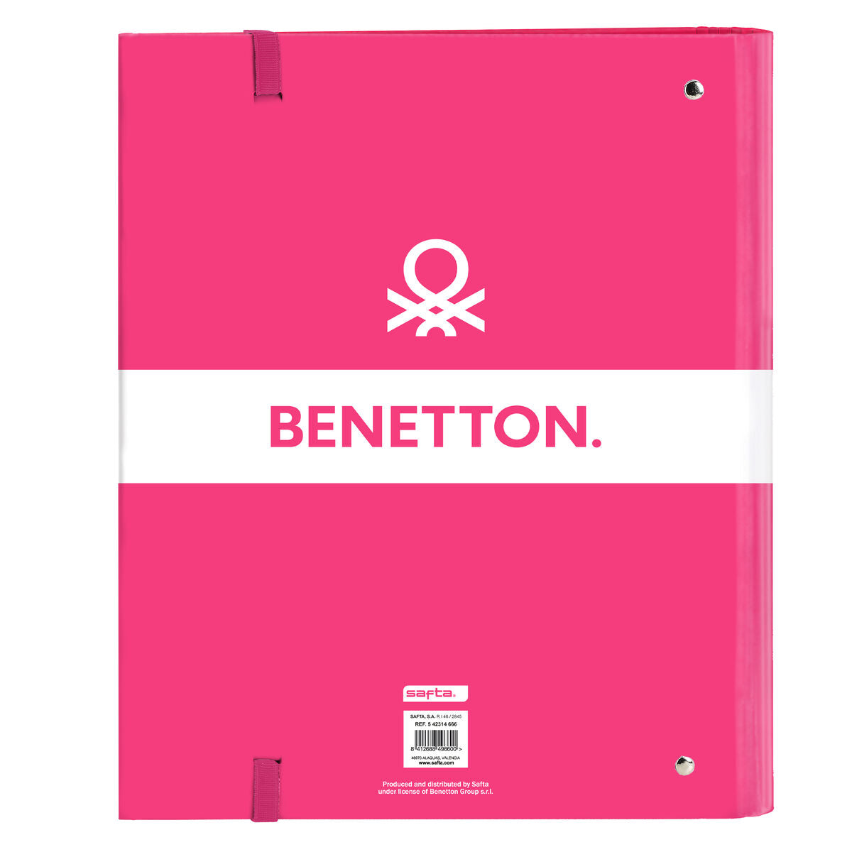 Ringpärm Benetton Raspberry Fuchsia (27 x 32 x 3.5 cm)-Kontor och Kontorsmaterial, Kontorsmaterial-Benetton-peaceofhome.se