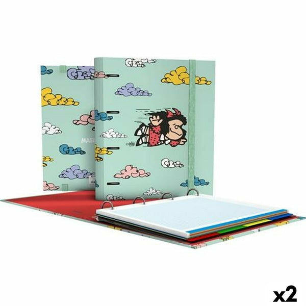 Ringpärm Mafalda Carpebook Grön A4 (2 antal)-Kontor och Kontorsmaterial, Kontorsmaterial-Mafalda-peaceofhome.se