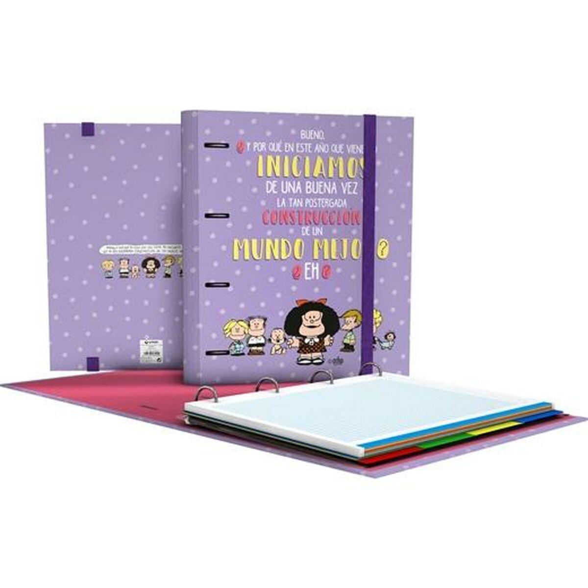 Ringpärm Mafalda Carpebook Lila A4 (2 antal)-Kontor och Kontorsmaterial, Kontorsmaterial-Mafalda-peaceofhome.se