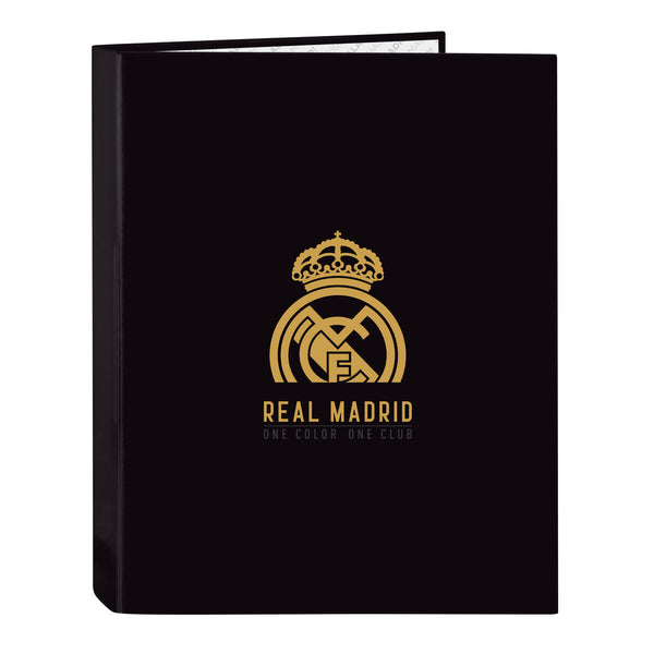 Ringpärm Real Madrid C.F. Svart A4 26.5 x 33 x 4 cm-Kontor och Kontorsmaterial, Kontorsmaterial-Real Madrid C.F.-peaceofhome.se