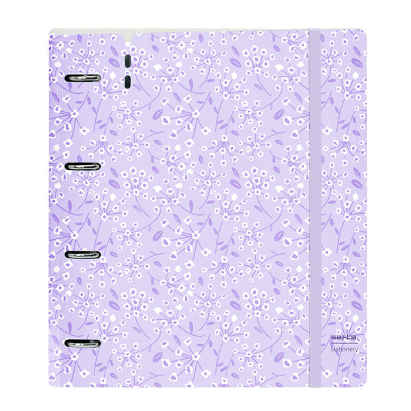 Ringpärm Safta Light purple flowers Purpur 27 X 32 X 4 cm-Kontor och Kontorsmaterial, Kontorsmaterial-Safta-peaceofhome.se