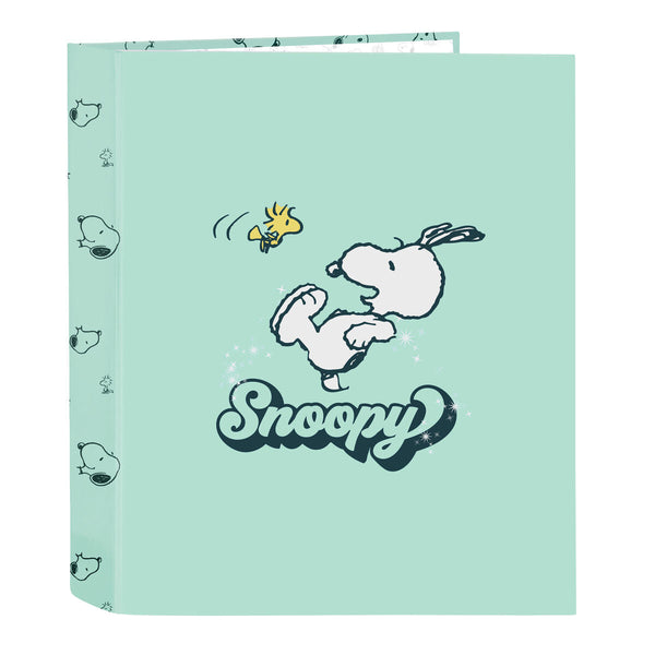 Ringpärm Snoopy Groovy Grön A4 27 x 33 x 6 cm-Kontor och Kontorsmaterial, Kontorsmaterial-Snoopy-peaceofhome.se