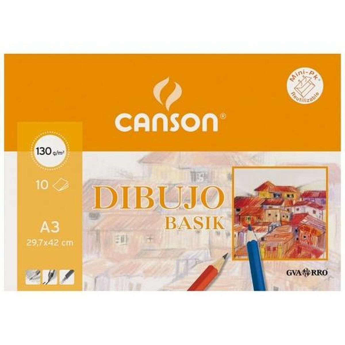 Ritblock Canson Basik 10 Blad (20 antal)-Kontor och Kontorsmaterial, Pappersprodukter för kontoret-Canson-peaceofhome.se