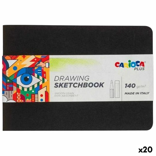Ritblock Carioca SKETCHBOOK Svart A5 20 Blad (20 antal)-Kontor och Kontorsmaterial, Pappersprodukter för kontoret-Carioca-peaceofhome.se