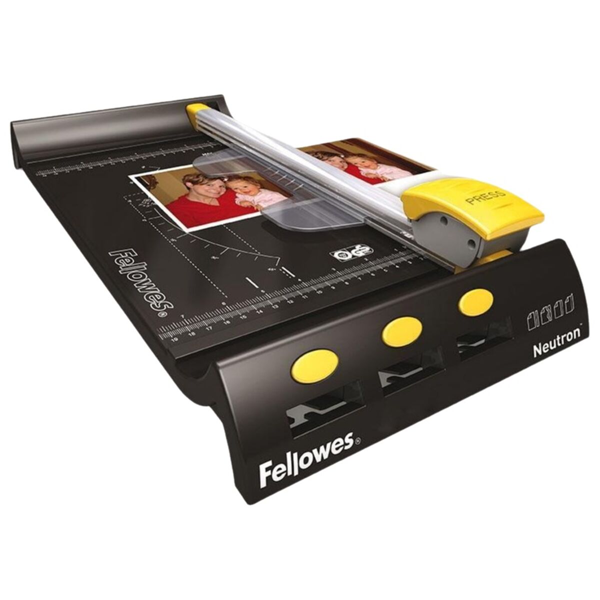 Rullklippare Fellowes NEUTRON Svart Silvrig A4 (4 antal)-Kontor och Kontorsmaterial, Kontorsmaterial-Fellowes-peaceofhome.se
