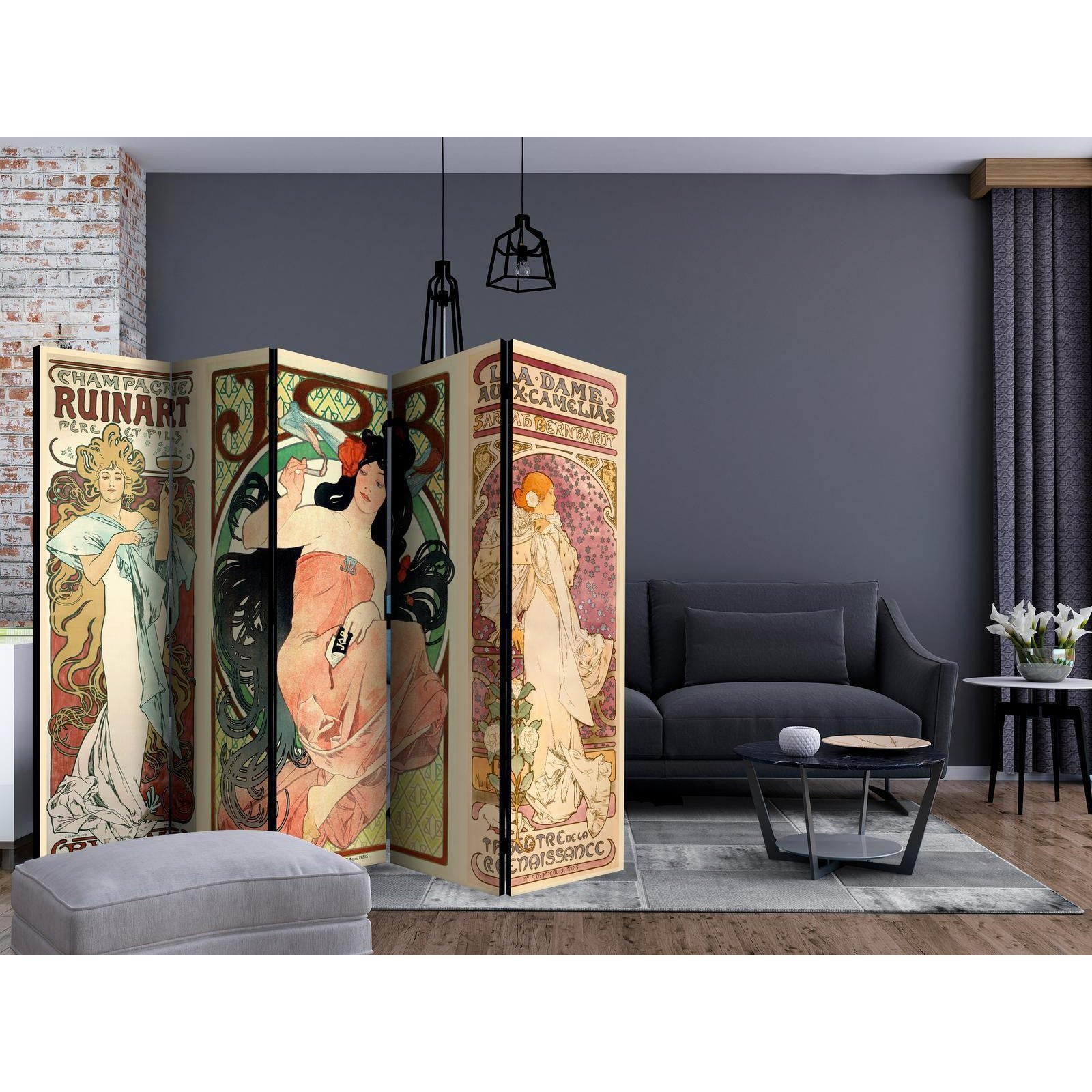 Rumsavdelare - Alphonse Mucha Women's II-Rumsavdelare-Artgeist-peaceofhome.se