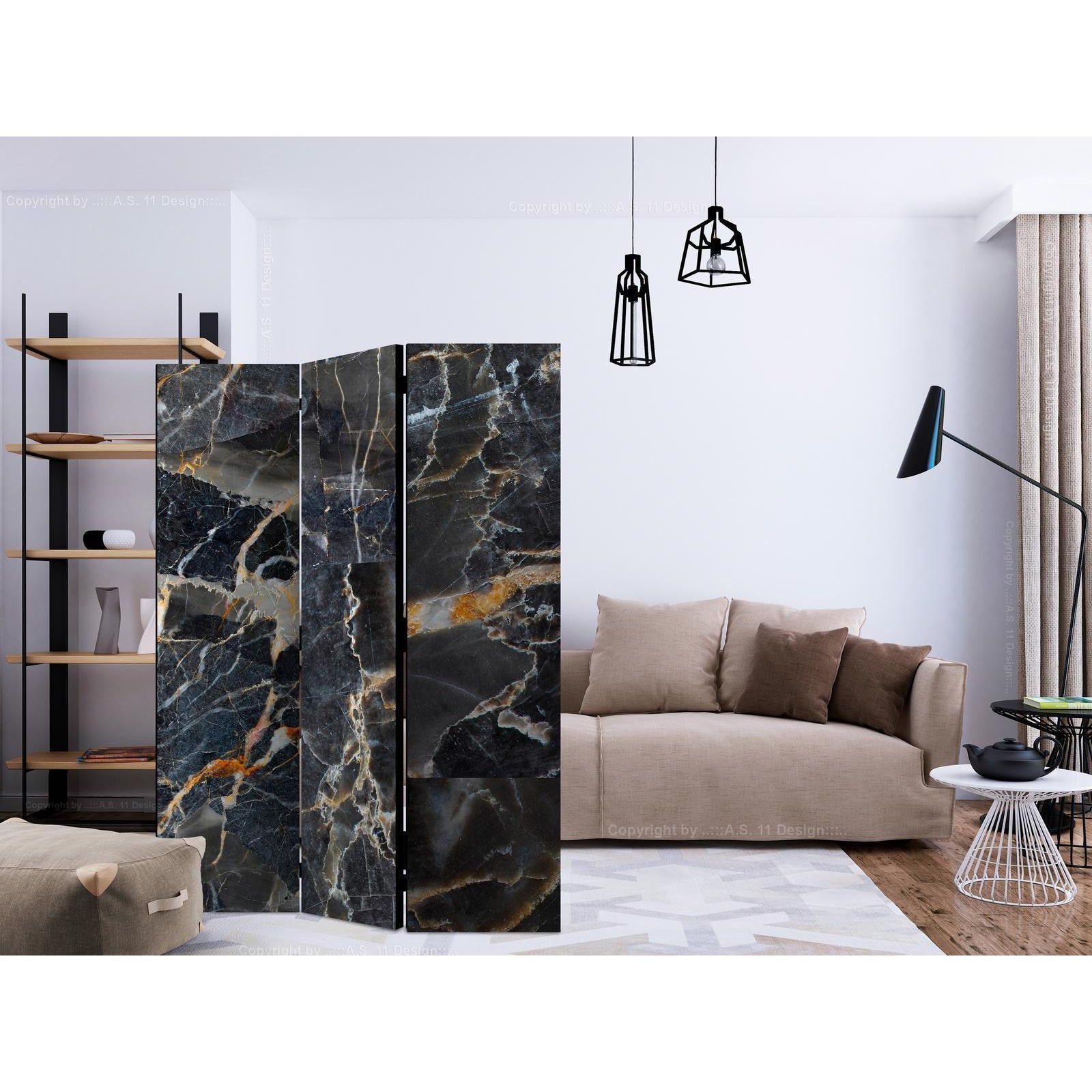 Rumsavdelare - Black Marble-Rumsavdelare-Artgeist-peaceofhome.se