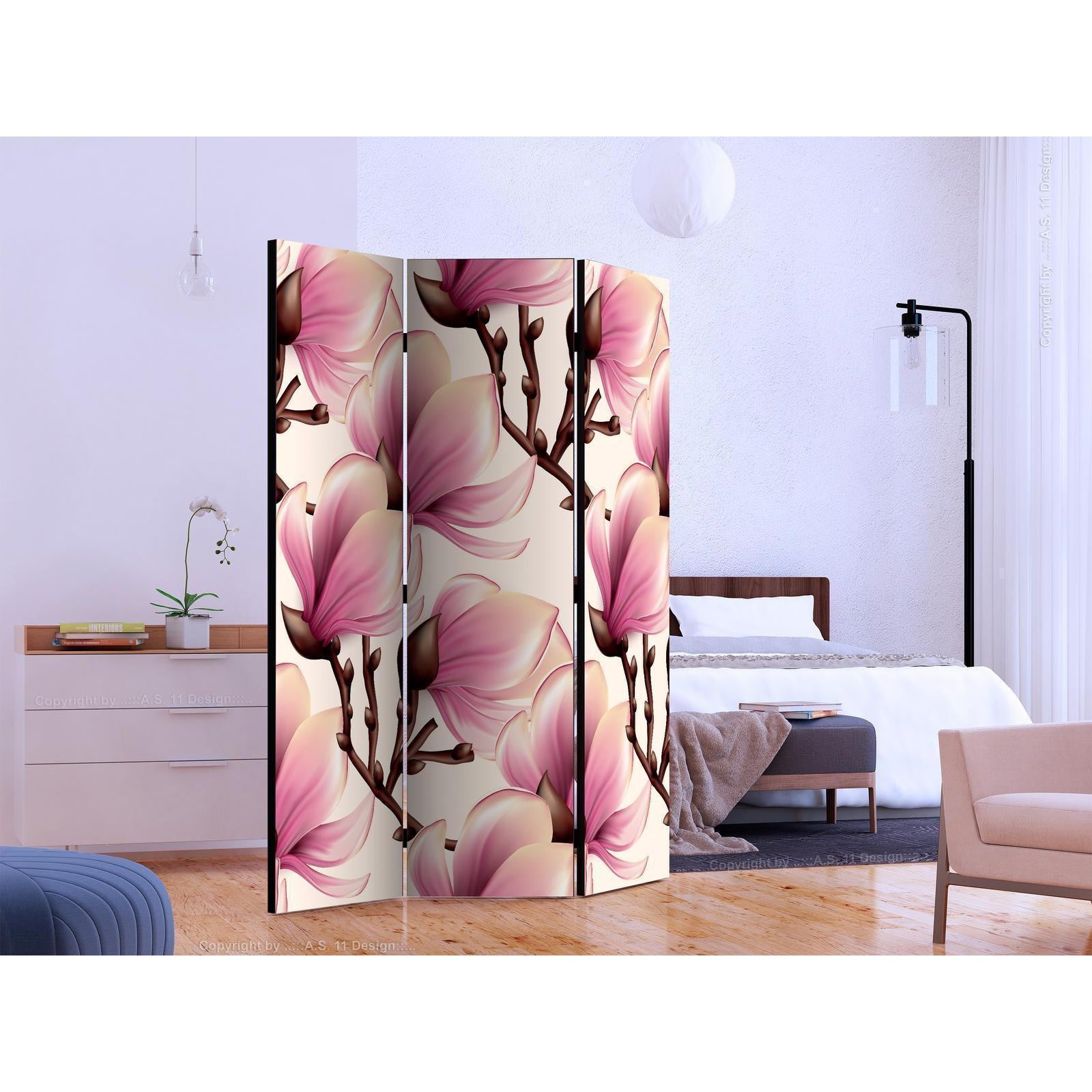 Rumsavdelare - Blooming Magnolias-Rumsavdelare-Artgeist-peaceofhome.se