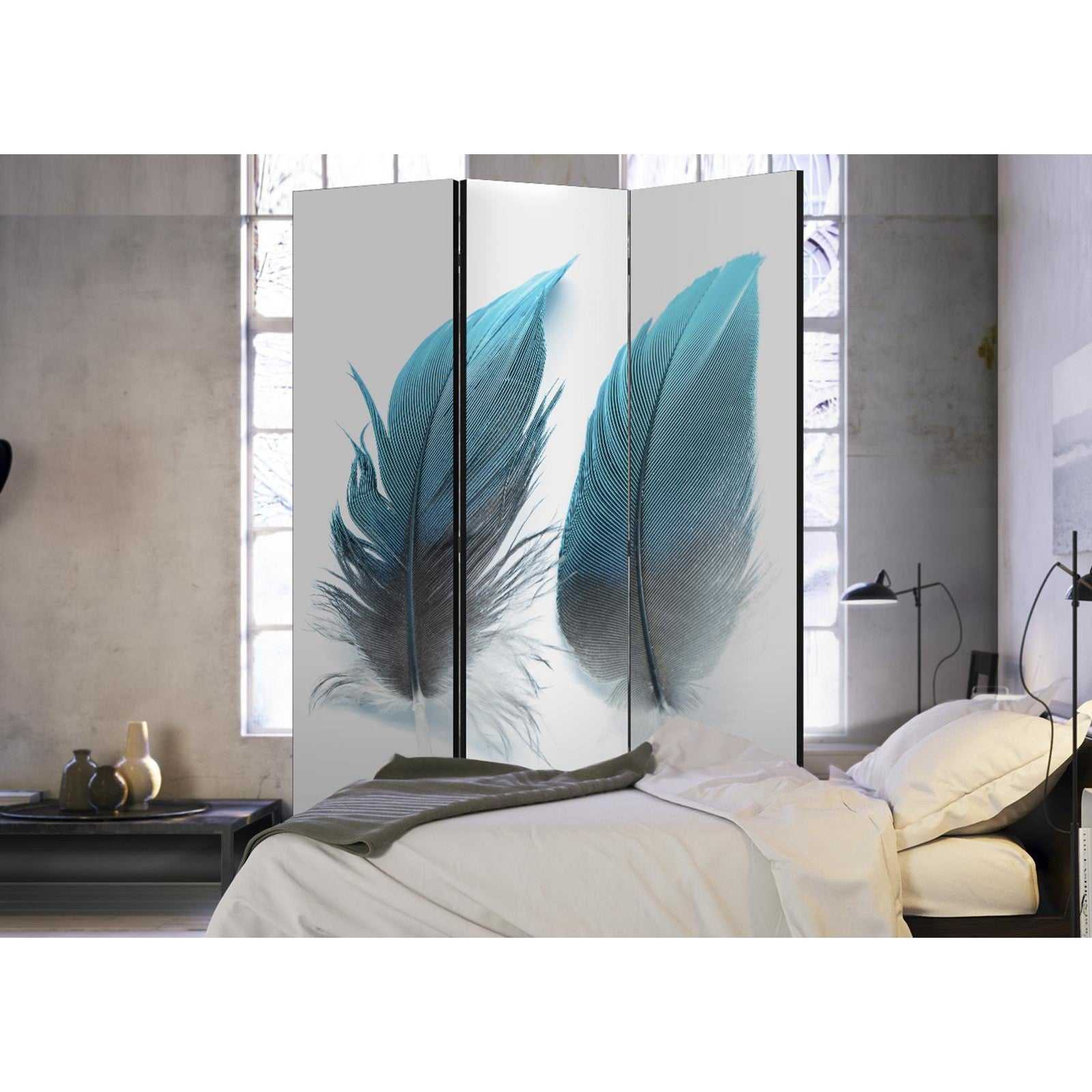 Rumsavdelare - Blue Feathers-Rumsavdelare-Artgeist-peaceofhome.se