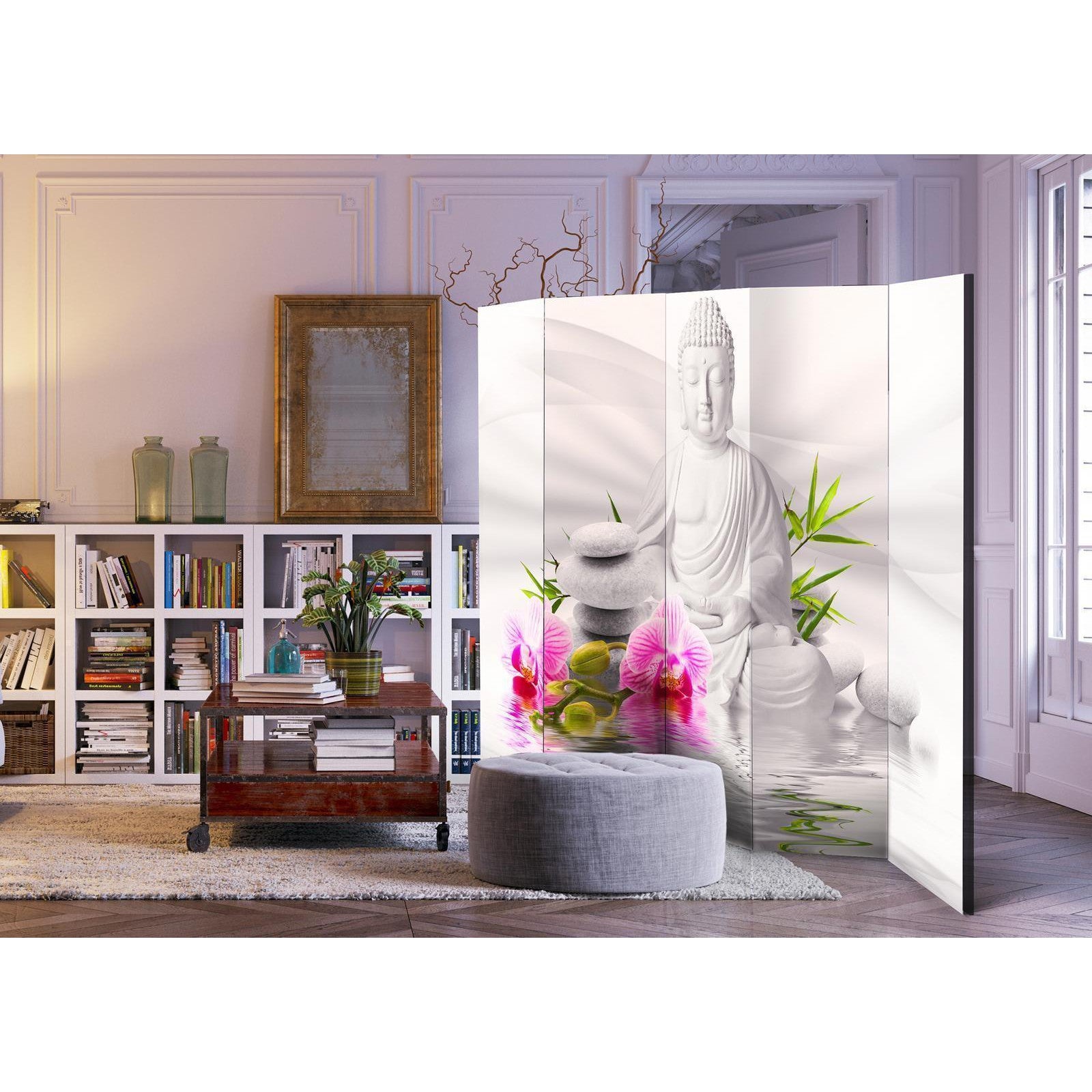 Rumsavdelare - Buddha and Orchids II-Rumsavdelare-Artgeist-peaceofhome.se